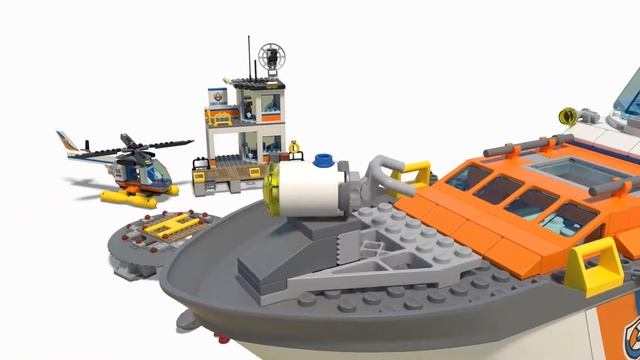 Конструктор LEGO City Coast Guard 60167 Штаб береговой охраны смотреть онлайн