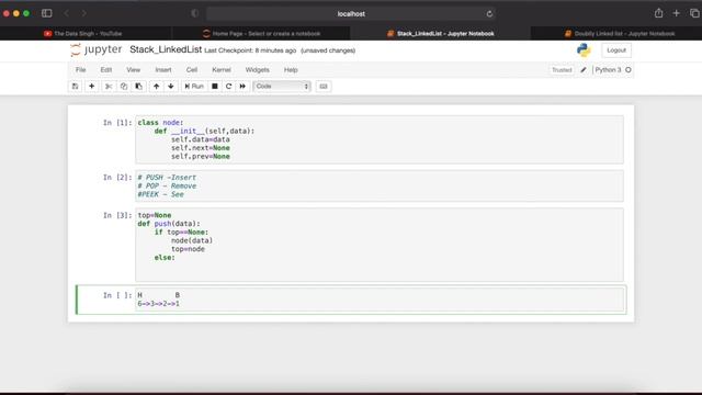Implementation of Stack in Data Structures with Linked List | Stack Data Structure