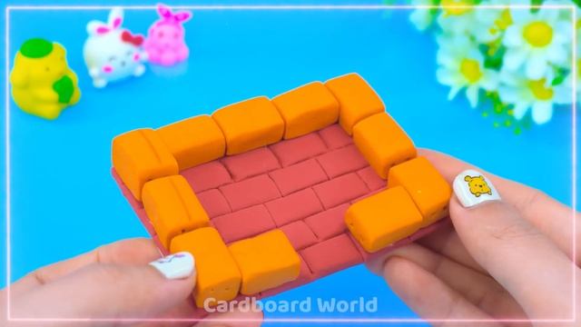 (EASY) Building Cutest Bear Pink Miniature House from Cardboard for two ❤️ DIY Miniature House смотреть онлайн