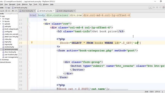 Episode 66 -Advanced web development tutorial with PHP and MySQL -  Set book price part 1