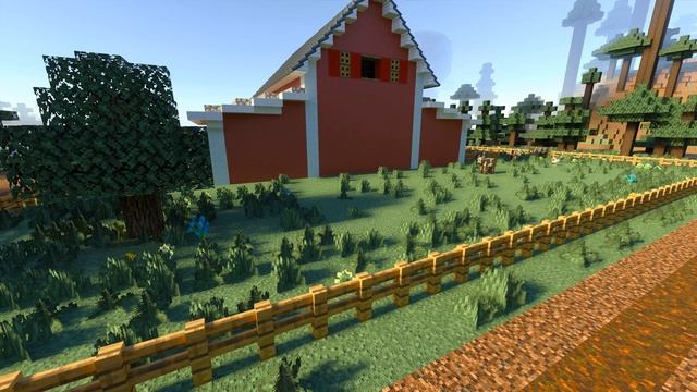 Minecraft Cow Farm Ambience with Relaxing Music