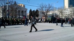 Траурная процессия. Похороны Михаила Толстых "Гиви" ДНР 2017-02-10