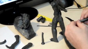 ЛЕПИМ ЧУЖОГО ИЗ ПЛАСТИЛИНА / ЧАСТЬ 1 / Слепил Чужого / Весь ход создания