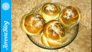 Булочки к завтраку с кунжутом на закваске