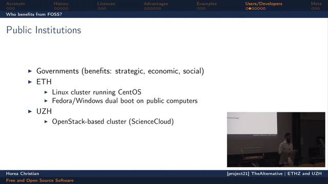 FOSS (Free and Open Source Software) course - LinuxDays FS17