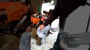 Лайфак по доработке шины на бензопилу