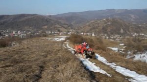 Мотоблок 4х4 полный привод по снегу.