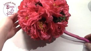 Топиарий из искусственных цветов