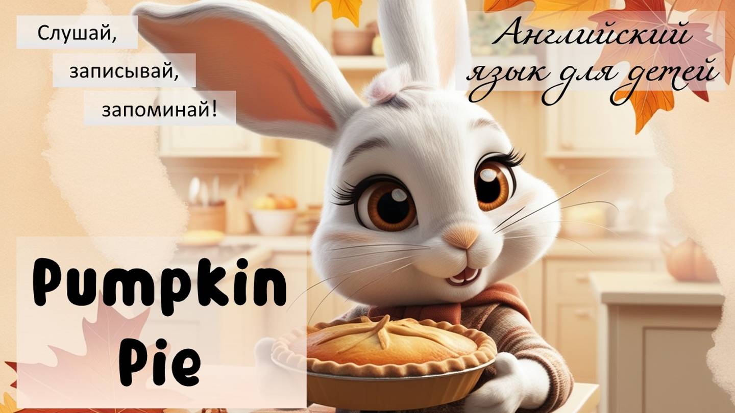 Урок английского языка для детей. Осень. Тыквенный пирог. Autumn. Pumpkin Pie