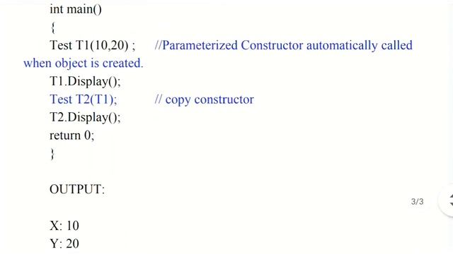 Copy Constructor/ Types of constructor/ Copy Constructor with Example.. in Tamil