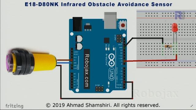 Lesson 69: Infrared Proximity Sensor E18-D80NK | Arduino Step By Step Course