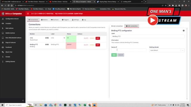 Creating A PTZ Controller In Minutes | One Man's Stream EP73 | Bitfocus Companion Tutorial смотреть онлайн