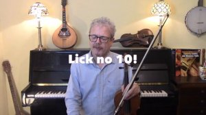 Blues in E violin tutorial;  20 licks