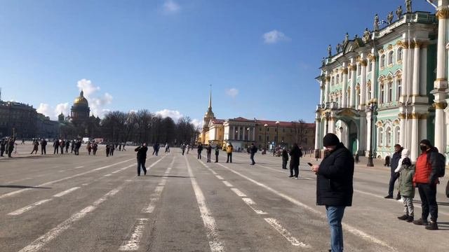 Репетиция оркестра на Дворцовой площади.   01.04.2022