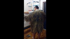 Камуфляж "Кикимора" своими руками из льняных мешков