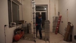 Телескопическая стремянка. Мини обзор. Складная лестница-стремянка.