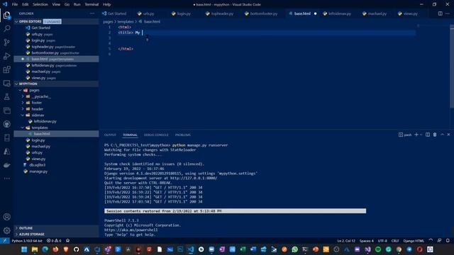Learning Django Python Live - 002 - Basics of URL routing