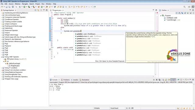 JAVA - Lecture 28 PROGRAM TO UNDERSTAND USAGE OF LOGICAL  OPERATORS IN JAVA