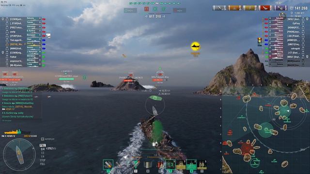 Henri IV Francuski Krążownik 275, 530 DMG Tier X World of warships (wows) смотреть онлайн