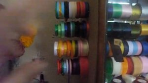 Мой творческий уголок. Хранение лент.