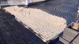 Расшивка швов брусчатки модифицированным песком / КАМЕННЫЕ ТРАДИЦИИ