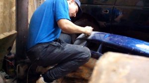 Ваз2112 ремонт переднего бампера ( термообработка)