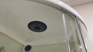 Душевая кабина Domani-Spa Simple high 90x90 прозрачное стекло / белые стенки с крышей - обзор