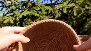 Кашпо из джута