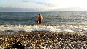 Море в селе Приморское, Абхазия