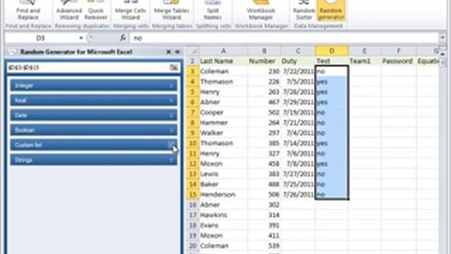 Random Generator for Excel: generate random numbers, strings, passwords etc. смотреть онлайн
