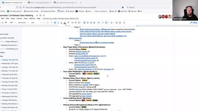 Kubernetes Release Team BI-Weekly Meeting For 20220419 (Release Team) смотреть онлайн