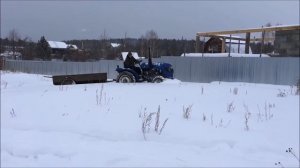 Зимой на минитракторе за дровами! русич 224
