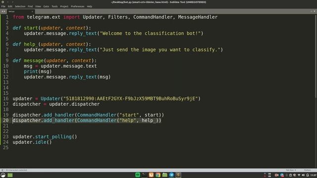 Telegram bot | Deep learning | using python | Machine learning bot | ml project
