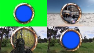 Футажи на зеленом фоне. Портал  на зеленом и синем фоне в 4к 60fps. Хромакей. Видеопереходы.
