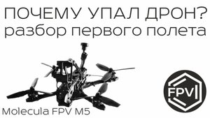 Почему упал Красавчик Джонни? Разбор первого полета Molecula FPV M5. Причины краша фпв квадра.