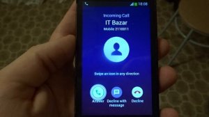 LG V40 ThinQ on Samsung Galaxy Ace 3 incoming call via Fake call