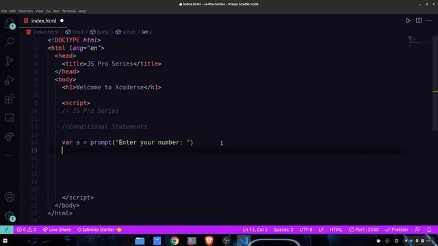 06. Conditional Statements | If Else | JS Pro Series