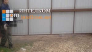 Ворота откатные с центральной балкой