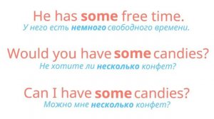 Знакомимся с неопределенными местоимениями some и any