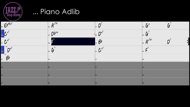 Fly Me To The Moon - with Intro + Lyrics in Bb (Male) - Jazz Sing-Along
