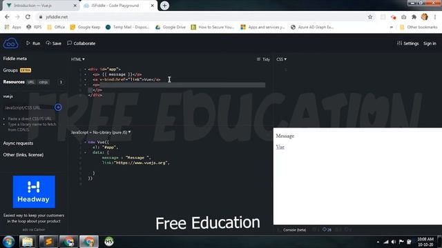 Part 2 Binding In Vue | Vuejs In Tamil | FreeEducation In Tamil