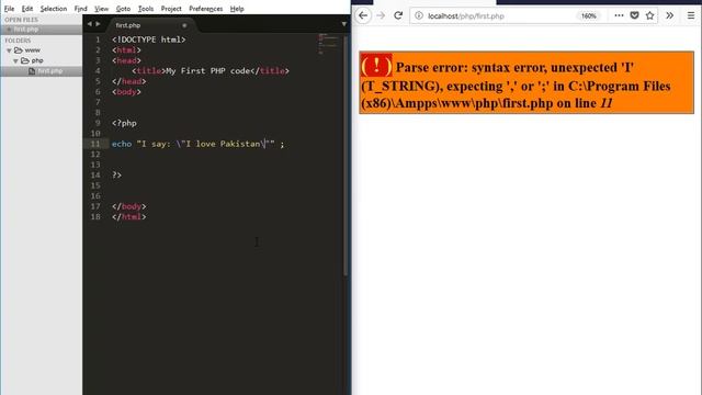 08 How to use Special Character and Variable name in PHP - PHP&MySQL Tutorial in Urdu BasictoAdvanc