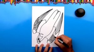 How To Draw A Diving Peregrine Falcon