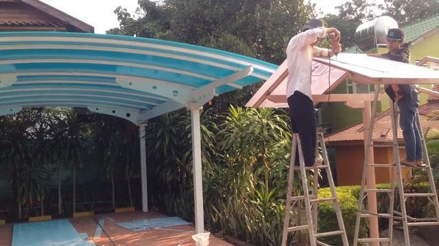 How to install polycarbonate roof sheet for walk way смотреть онлайн