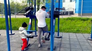 Тренировка Спины на уличных тренажерах, обзор площадки в СПб