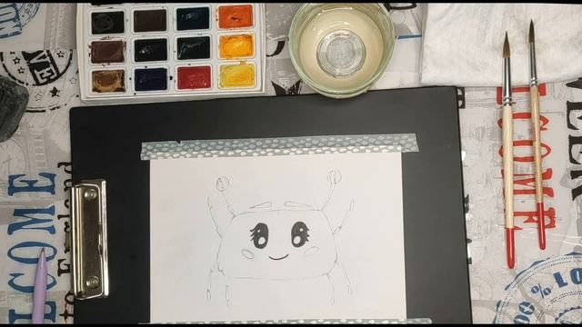 Как нарисовать крабика / Уроки рисования для детей смотреть онлайн