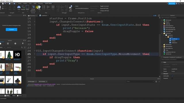 How to Move a GUI on the Screen (Drag) - Roblox Studio Tutorial смотреть онлайн