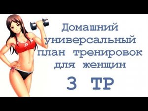 Домашний универсальный план тренировок для женщин (3 тр)