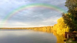 Осень. Озеро. Радуга - Футажи для видеомонтажа