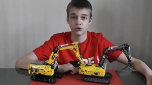 Экскаваторы LEGO Technic 42121 и CaDA C65003W - сравнение